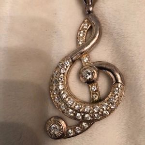 MUSICAL G CLEF  CHARM FOR NECKLACE